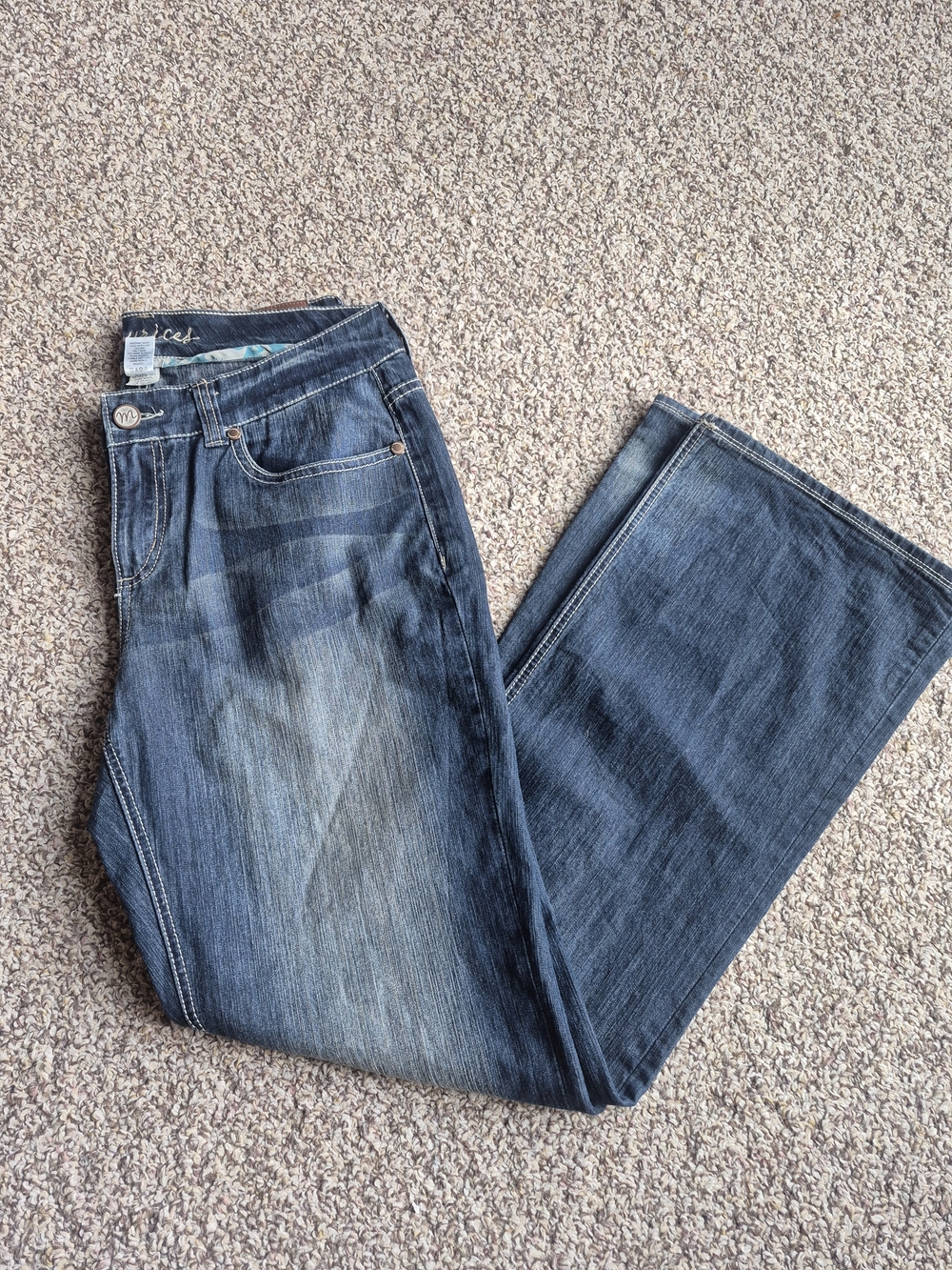 Maurices Women’s Boot Cut Jeans in Dark Blue Wash